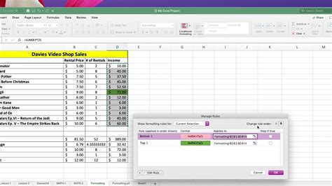 Excel 7 Conditional Formatting 2 Youtube