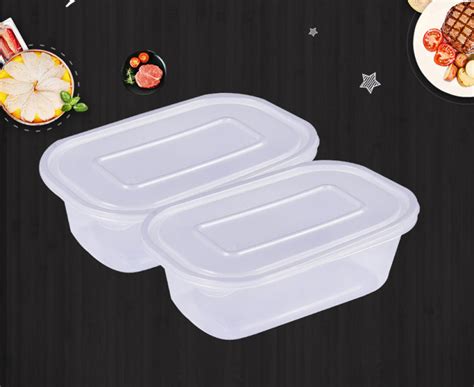 Ml Disposable Plastic Fast Food Container Take Away Lunch Box