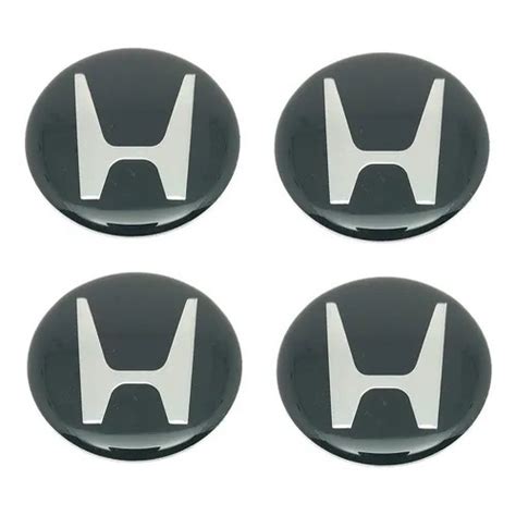 Kit Emblema Resinado Honda Roda Calota Centro Mm Preto Shopee Brasil