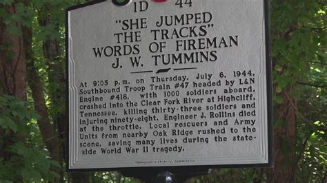 Marker Dedicated To Deadly 1944 Troop Train Crash In Jellico