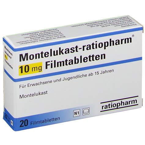 Montelukast Ratiopharm Mg St Mit Dem E Rezept Kaufen Shop Apotheke