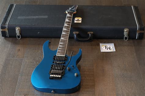 Ibanez RG770 Double Cut Electric Guitar Laser Blue W Floyd Rose OHSC