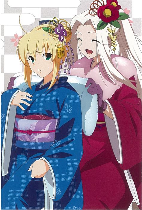 Kimono Saber And Irisviel Anime Fate Stay Night Series Fate Stay