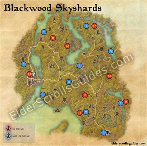 Blackwood Skyshards Map Elder Scrolls Online Guides