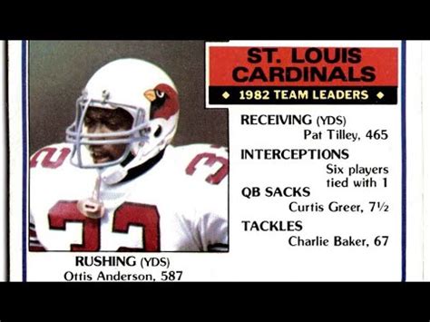 Ottis OJ Anderson St Louis Cardinals Highlights YouTube