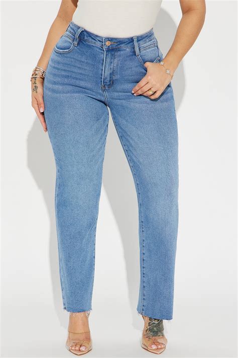 Got A Hold On You Stretch Straight Leg Jeans Medium Wash Fashion Nova Jeans Fashion Nova