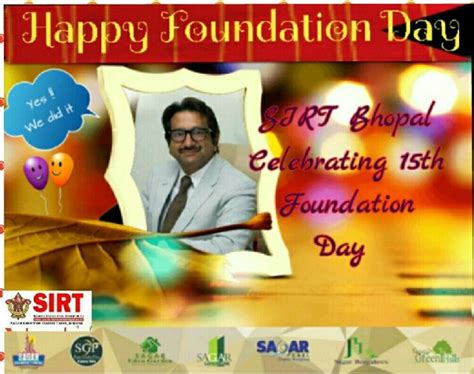 Heartiest Greetings To All Sirtians On The Eve Of 15th Foundation Day