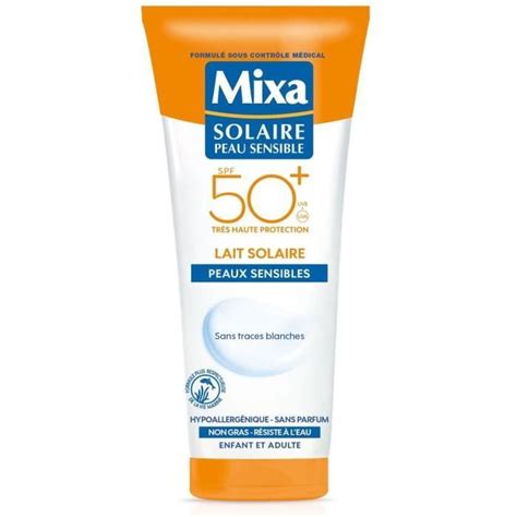 MIXA Lait Solaire Pour Peau Sensible SPF 50 200 Ml Cdiscount Au