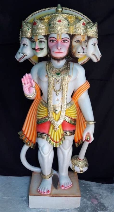 Marble Panchmukhi Hanuman Statue For Worship Size 5ft H At Rs