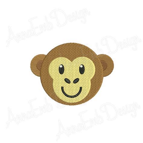 Monkey Embroidery Design. Monkey Mini Embroidery. Monkey | Etsy