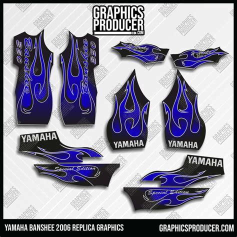 Yamaha Banshee Flame Decals Stickers Graphics Graphics Producer