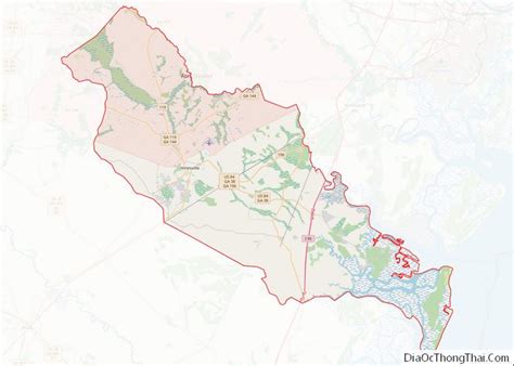 Map of Liberty County, Georgia - Thong Thai Real