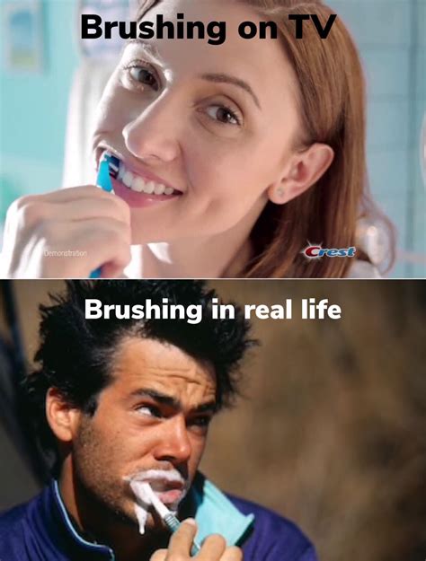 Teeth brushing : r/funny