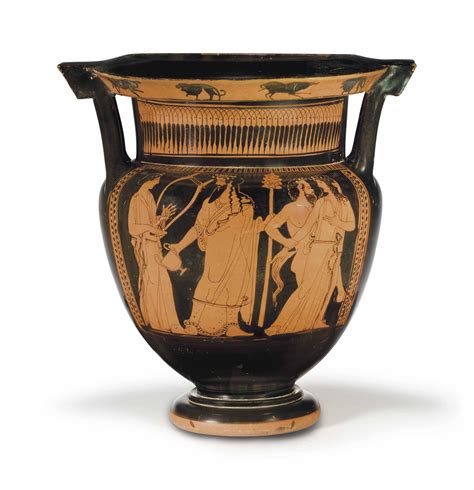 An Attic Red Figured Column Krater Attributed To The Marlay Painter