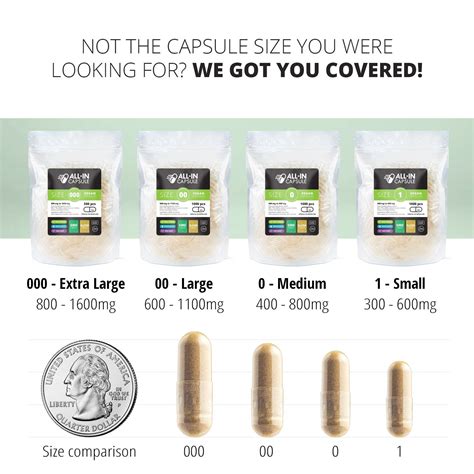 Empty Vegetarian Capsules Size 1 1000 Count All In Capsule