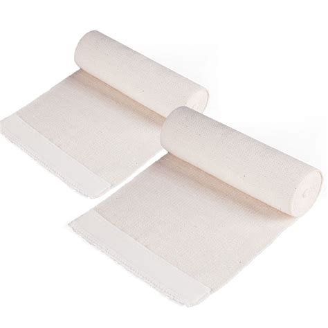 Cotton Elastic Bandage Compression Wrap With Hook And Loop Closure On