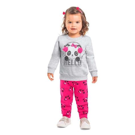 CONJUNTO MANGA LONGA INFANTIL FEMININO PANDA KYLY REF 207923 1 3