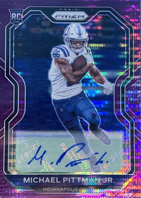 Michael Pittman Jr 2020 Prizm 333 Rookie Autographs Purple Pulsar