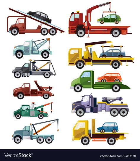 Tow Truck Towing Car Trucking Vehicle Royalty Free Vector