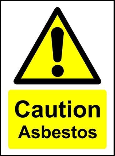 Caution Asbestos Safety Sign Self Adhesive Stickers 70mm X 50mm Pack