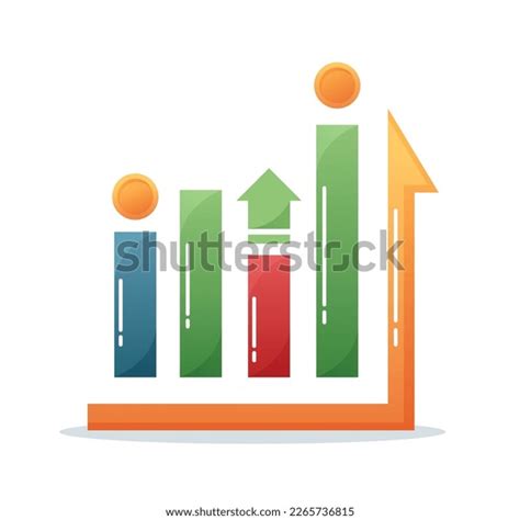 Growth Bar Graph Cartoon Icon Vector Stock Vector (Royalty Free ...