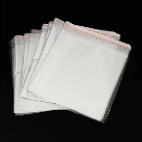 100PCS Clear Resealable Cellophane BOPP Poly Bags 40 50 CM Transparent