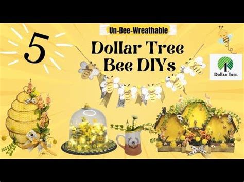 5 Must See Dollar Tree Bee DIYs Bee Wreath Crafts Bee