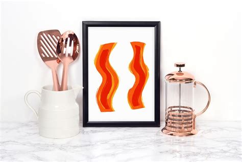 Modern Bacon Art, Printable Bacon Art, Digital Bacon Art, Printable ...