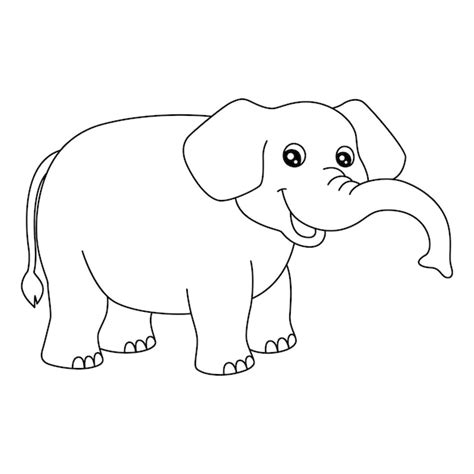 Una Linda Y Divertida P Gina Para Colorear De Un Elefante Proporciona