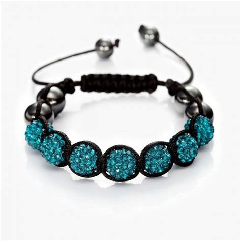 Handmade Friendship Crystal Beaded Shamballa Bracelet Found On Polyvore