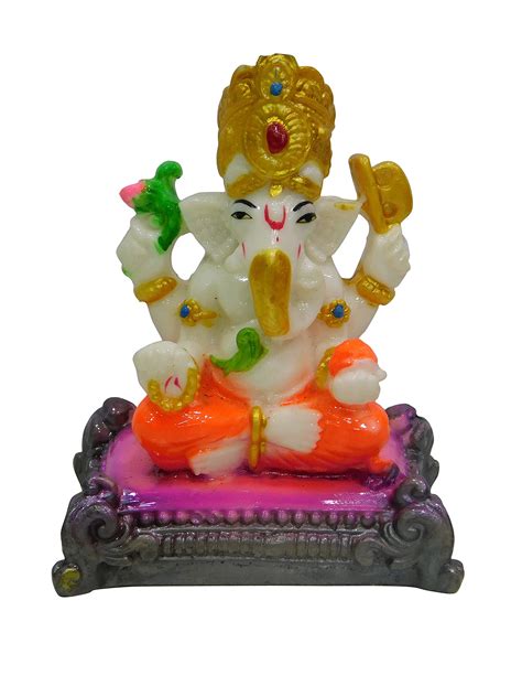 Buy Marble Ganesh Idol Car Dashbord Ganesh Statue Small Size Ganesh