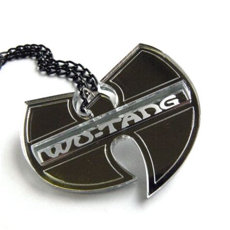 Wu Tang Clan Necklace Laser Cut And Engraved Mirror Plastic Pendant