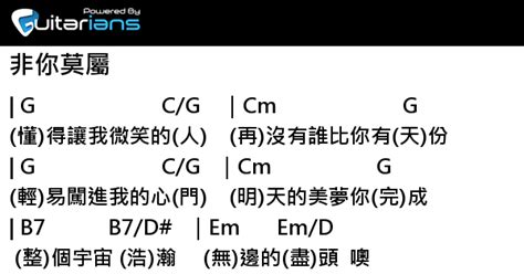 Tank 非你莫屬 結他譜 Chord譜 吉他譜