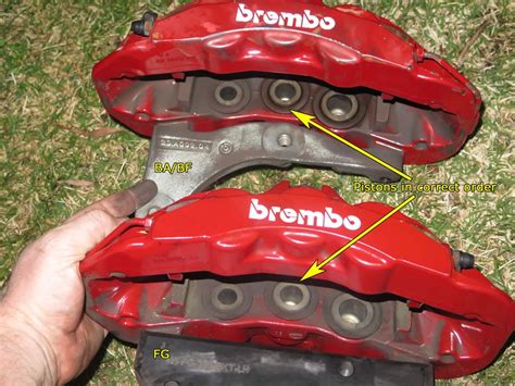 Photo Essay Swapping Brembo Calipers Between Ba Bf And Fg Brakes