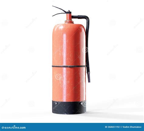 D Rendering Fire Extinguisher On White Background Stock Illustration