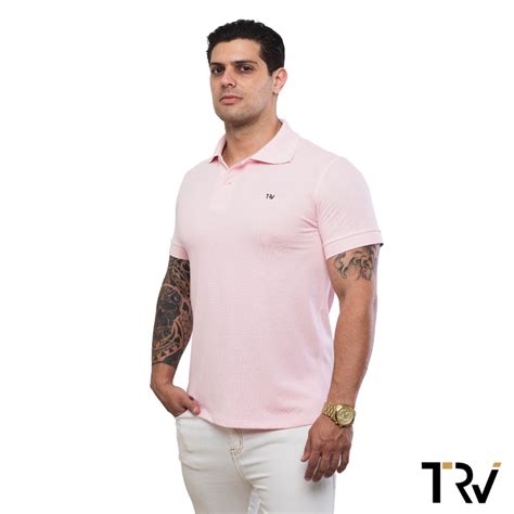 Kit 3 Camisas Polo Masculina Trv Slim Fit Em Petit Piquet No Shoptime