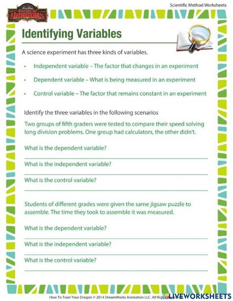 Identifying Variables In Science Investigations Scientific Skill Development Lesson With