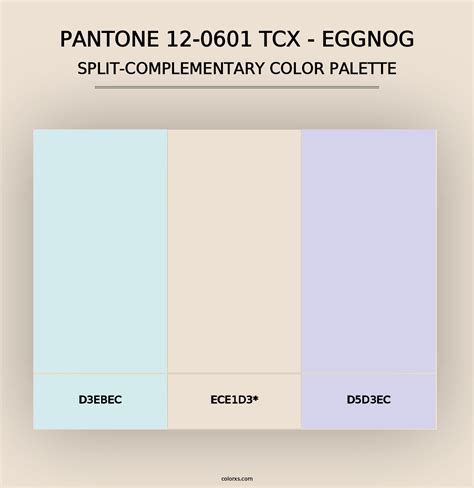 Pantone Tcx Eggnog Color Palettes Colorxs