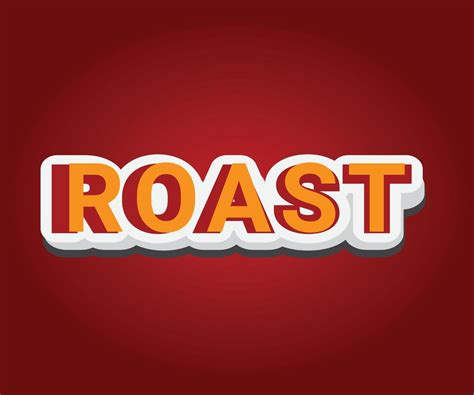 Roast Text Effect Template With 3d Bold Style Use For Logo 10447459