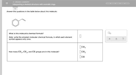 Solved Organic Chemistry Interpreting Skeletal Structure With Aromatic Rings Answer The