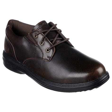 Shop SKECHERS USA Arch Fit Ogden Men Shoes| Dark Brown Shoes with laces ...