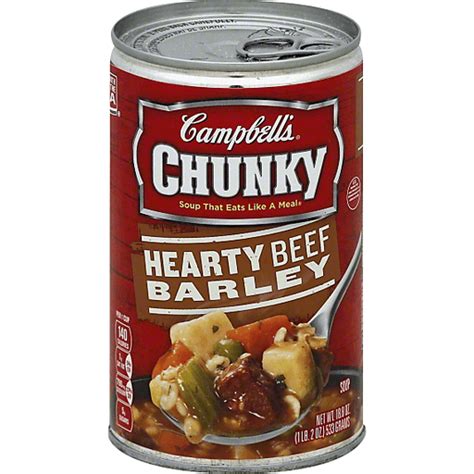 Campbell S Chunky Hearty Beef Barley Soup Oz Buehler S