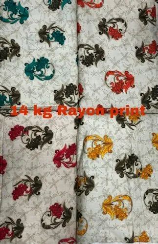 Multicolor Rayon Printed Fabrics Weight Kg Width At Rs