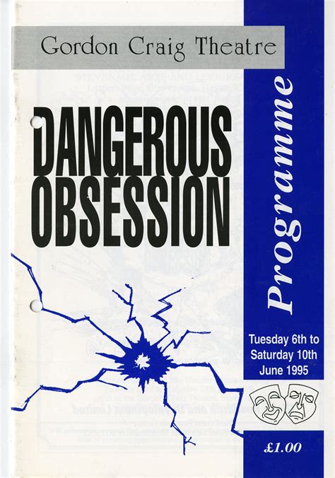 Programme For Dangerous Obsession June 1995 The Gordon Craig Archive