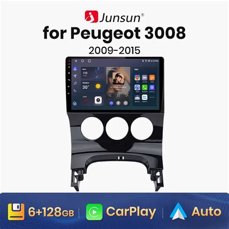 Junsun V1 Pro 8G 256G For Peugeot 3008 2009 2015 Car Radio Car Video