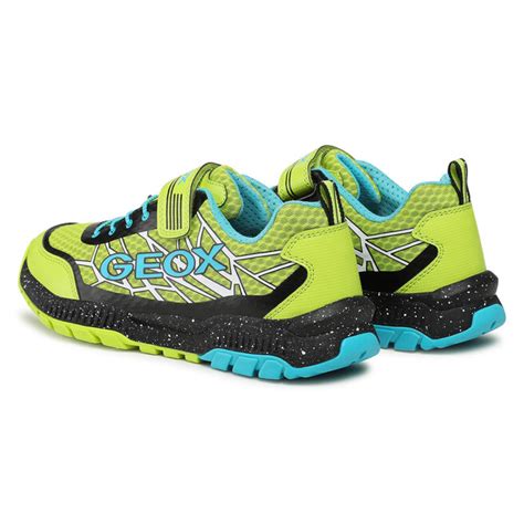 Sneakersy Geox J Tuono B B J15AXB 014CE C3707 D Lime Black Eobuwie