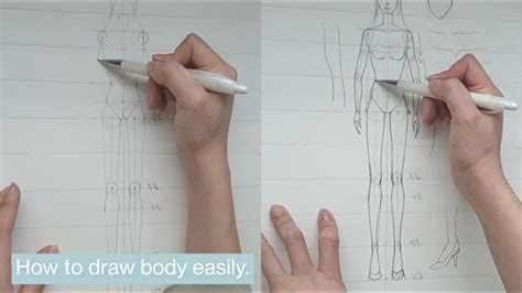 ENG 패션디자인 전공자가 몸 그리는 방법 인체그리기 패션일러스트 기초 How to draw human body