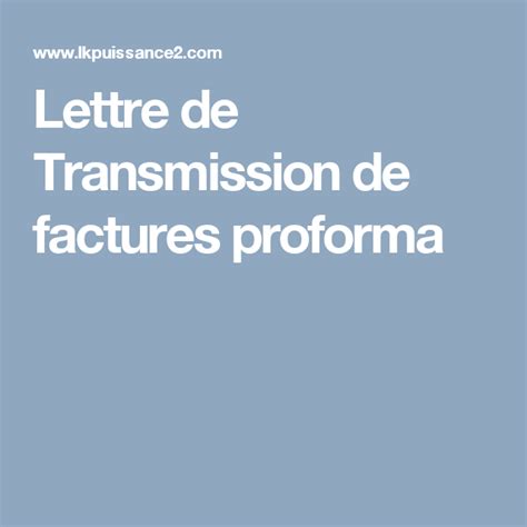 Modèle De Lettre De Transmission De Facture Par Mail Partagez Lettre