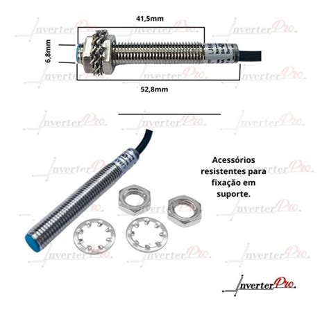 Sensor Indutivo M8 Faceado Npn Nf 3 Fios 6 36vdc Parcelamento Sem Juros