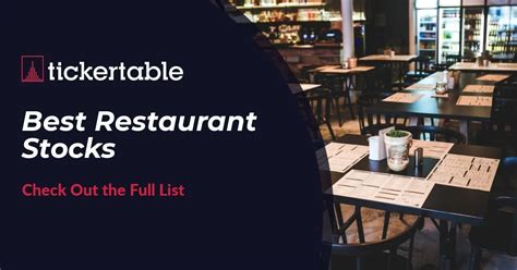 Restaurant Stocks - 50+ Restaurant Stocks To Look Out For